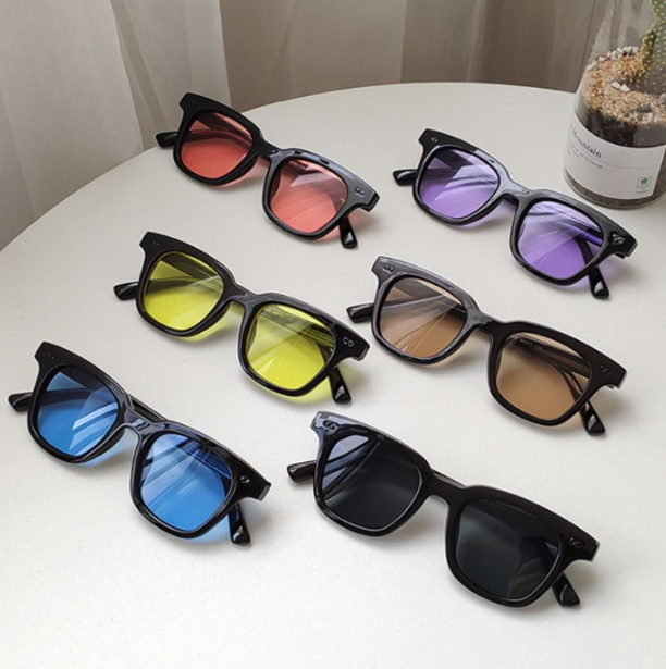 Korean Style Sunglasses Color Lens Small Size G56 Sun Glasses For Men / Women
